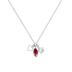 Náhrdelník červený se Swarovski Elements Serenity NMIX2201SC Scarlet