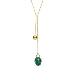 Náhrdelník zelený se Swarovski Elements Vinber Gold NKLG6428EM Emerald