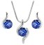 Souprava se Swarovski Elements vlnka modrá Sapphire