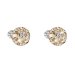 Stříbrné náušnice pecka s krystaly Swarovski zlaté kulaté 31336.5 Gold