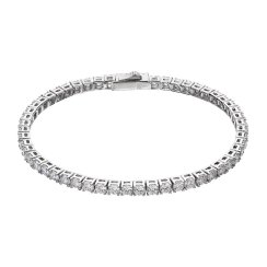 Stříbrný tenisový náramek ALEX 13M00004 moissanite