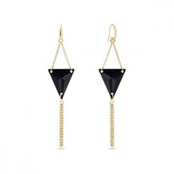 Náušnice černé se Swarovski Elements Trident KWG327118J Jet
