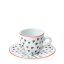 Porcelánový hrnek s podšálkem na espresso srdce Milada 90 ml