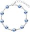 Náramok Rivoli so Swarovski Elements Light Sapphire 8 mm
