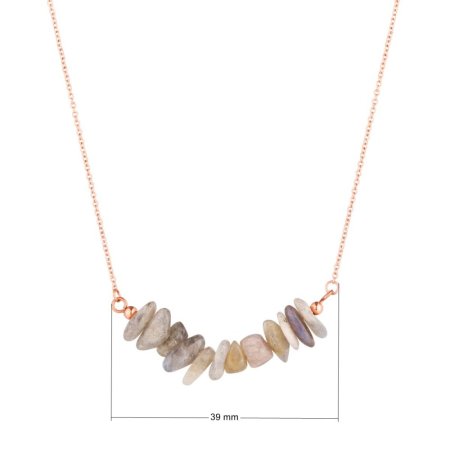 Náhrdelník s kamenem labradorit 42037.3 ocel