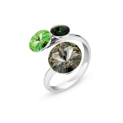 Prsteň sa Swarovski Elements Lollipop P11223EM Emerald