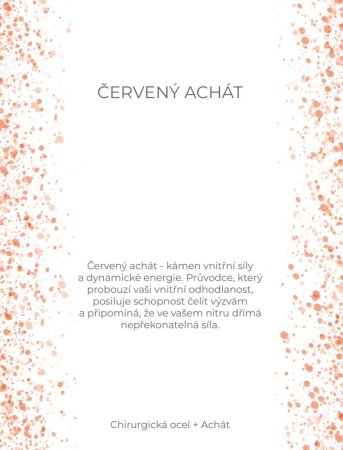 Náhrdelník s červeným achátem 42036.3 ocel