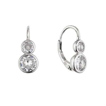 Strieborné visiace náušnice dvojité 11619.1