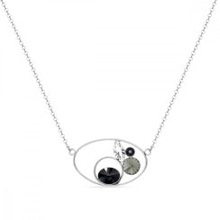 Náhrdelník šedý sa Swarovski Elements Artesia NO2201MIX1CBD Black Diamond