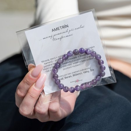 Náramek s minerálními kameny ametrín 43056.3