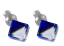 Náušnice se Swarovski Elements kostka Bermuda Blue 8 mm
