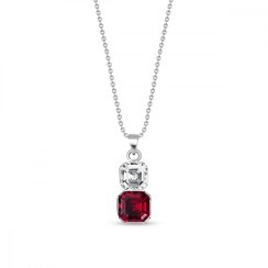 Náhrdelník červený so Swarovski Elements Imperial Duo NT44802CSC Scarlet