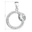 Strieborný prívesok s kryštálmi Swarovski biely kruh 34215.1 Krystal