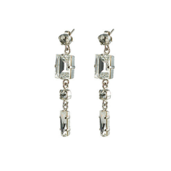 Náušnice so Swarovski Elements pozdĺžny kameň Kryštál