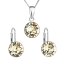 Sada šperkov s kryštálmi Swarovski náušnice, retiazka a prívesok žlté okrúhle 39140.3 Jonquil