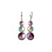 Náušnice Rivoli se Swarovski Elements s třemi kameny Light Amethyst světle fialový