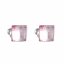 Náušnice růžové se Swarovski Elements diskočtverec Light Rose 10 mm