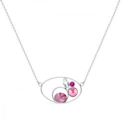 Náhrdelník ružový sa Swarovski Elements Artesia NO2201MIX1CR Rose