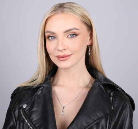 Stříbrný přívěsek se zirkony bílá vlnka 14046.1 crystal