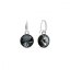 Náušnice Rivoli sa Swarovski Elements Candy KW112212SN Silver Night 10 mm