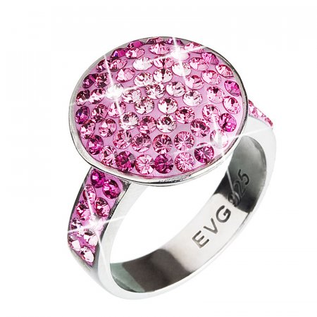 Prsten růžový se Swarovski Elements 35015.3 Rose