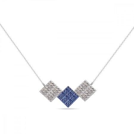 Náhrdelník modrý se Swarovski Elements Glitter NKFM3CSA Sapphire