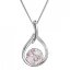 Stříbrný náhrdelník se Swarovski krystaly růžová kapka 32075.3 Magic Rose