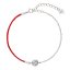 Náramek proti uhranutí stříbrný kulatý krystaly 13004.3 Red