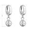 Strieborné visiace náušnice krúžky so Swarovski kryštálom 31300.1 Krystal