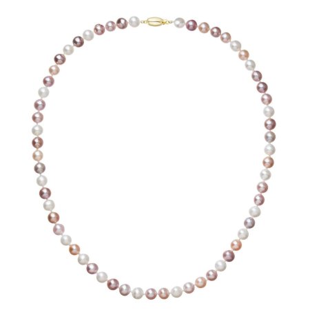 Perlový náhrdelník z riečnych perál so zapínaním zo 14 karátového zlata 922004.3/9271A multi
