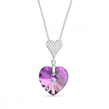 Náhrdelník fialový se Swarovski Elements Spirit NCN622818VL Vitrail Light