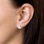 Strieborné náušnice pecka s kryštálmi Swarovski šedý obdĺžnik 31279.5 Silver Shade
