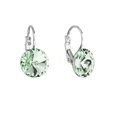 Náušnice Rivoli so Swarovski Elements Chrysolite 12 mm