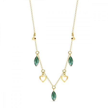 Náhrdelník zelený so Swarovski Elements Euphoria NGROLO22017EM Emerald