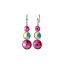 Náušnice ružové Rivoli so Swarovski Elements s tromi kameňmi Rose
