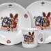 Porcelánová detská jedálenská súprava 3dielna "Krtek na člne"