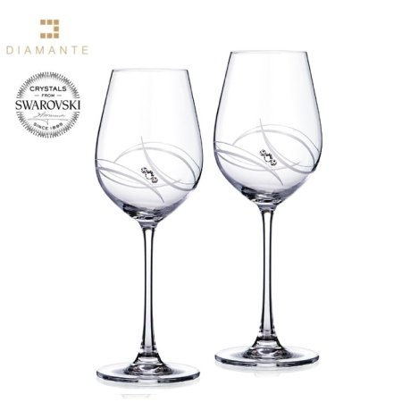 Poháre na biele víno so Swarovski Elements Atlantis 400 ml balení 2 ks