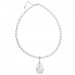 Stříbrný náhrdelník bílý perlový Caresse NF5843W6W White Pearl