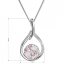 Stříbrný náhrdelník se Swarovski krystaly růžová kapka 32075.3 Magic Rose
