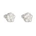 Stříbrné náušnice pecka s krystaly Swarovski bílé kulaté 31336.9 Bílá