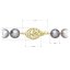 Perlový náhrdelník z říčních perel se zapínáním ze 14 karátového zlata 922028.3/9265A grey
