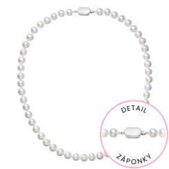 Perlový náhrdelník z riečnych perál so zapínaním z bieleho 14 karátového zlata 822003.1/9269B biely