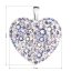 Strieborný prívesok s kryštálmi Swarovski mix farieb srdca 34243.3 Violet
