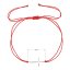 Kabbalah náramek se stříbrným křížkem 13045.3 red