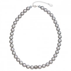 Náhrdelník šedá perla so Swarovski Elements 32011.3 Light Grey