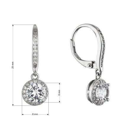 Stříbrné náušnice se zavěšeným kolečkem 11638.1