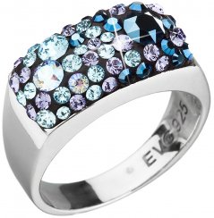 Stříbrný prsten s krystaly Swarovski modrý 35014.3 Blue Style