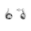 Strieborné náušnice kôstky so Swarovski kryštálmi čierne 31313.5 Hematite