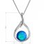 Strieborný náhrdelník so syntetickým opálom modrá kvapka 12045.3 Blue s. Opal