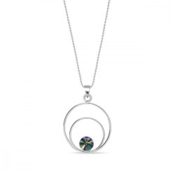 Náhrdelník dúhový so Swarovski Elements Glory NOD1122SS29RD Rainbow Dark